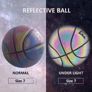 LUUMBALL® HOLOGRAPHIC REFLECTIVE GLOWING BASKETBALL