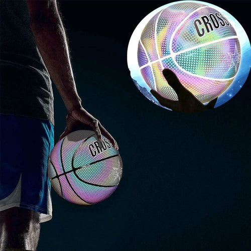 LUUMBALL® HOLOGRAPHIC REFLECTIVE GLOWING BASKETBALL