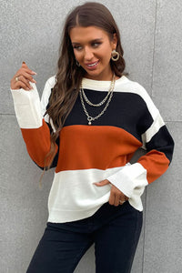 Sehnsucht nach Herbst Color Block Pullover