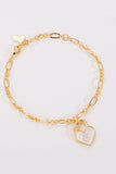 Bracciale con ciondolo con lucchetto a cuore