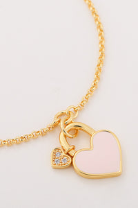 Bracciale con ciondolo con lucchetto a cuore