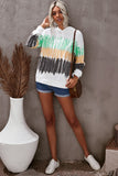 Felpa con cappuccio pullover con coulisse tie-dye