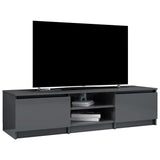 TV Cabinet High Gloss Gray 55.1"x15.7"x14" Chipboard