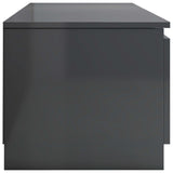TV Cabinet High Gloss Gray 55.1"x15.7"x14" Chipboard