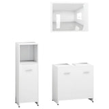 Bathroom Furniture Set 3 Pieces Chipboard Storage Cabinet Multi Colors