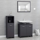 Bathroom Furniture Set 3 Pieces Chipboard Storage Cabinet Multi Colors