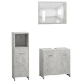 Bathroom Furniture Set 3 Pieces Chipboard Storage Cabinet Multi Colors
