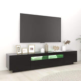TV Cabinet with LED Lights Storage HiFi Cabinet Furniture