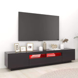 TV Cabinet with LED Lights Storage HiFi Cabinet Furniture