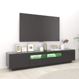 TV Cabinet with LED Lights Storage HiFi Cabinet Furniture