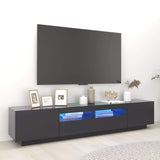 TV Cabinet with LED Lights Storage HiFi Cabinet Furniture