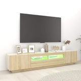 TV Cabinet with LED Lights Storage HiFi Cabinet Furniture