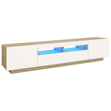TV Cabinet with LED Lights Storage HiFi Cabinet Furniture