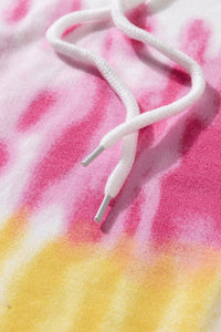 Tie-Dye-Pullover-Hoodie mit Kordelzug