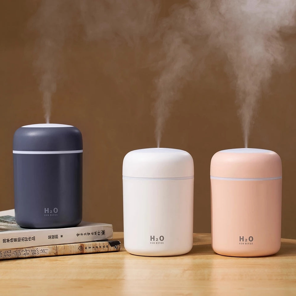 Portable 300ml Electric Air Humidifier Aroma Oil Diffuser USB Cool Mist Sprayer with Colorful Night Light for Home Car