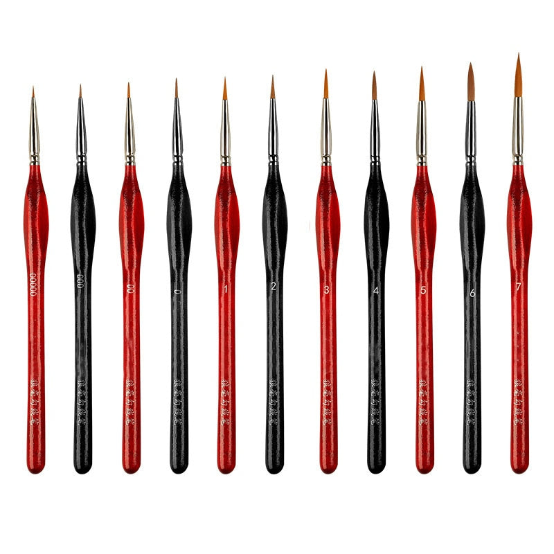 Miniature Detail Paint Brush Set