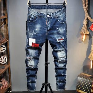 London Elastische Jeans Herren