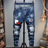 London Elastische Jeans Herren