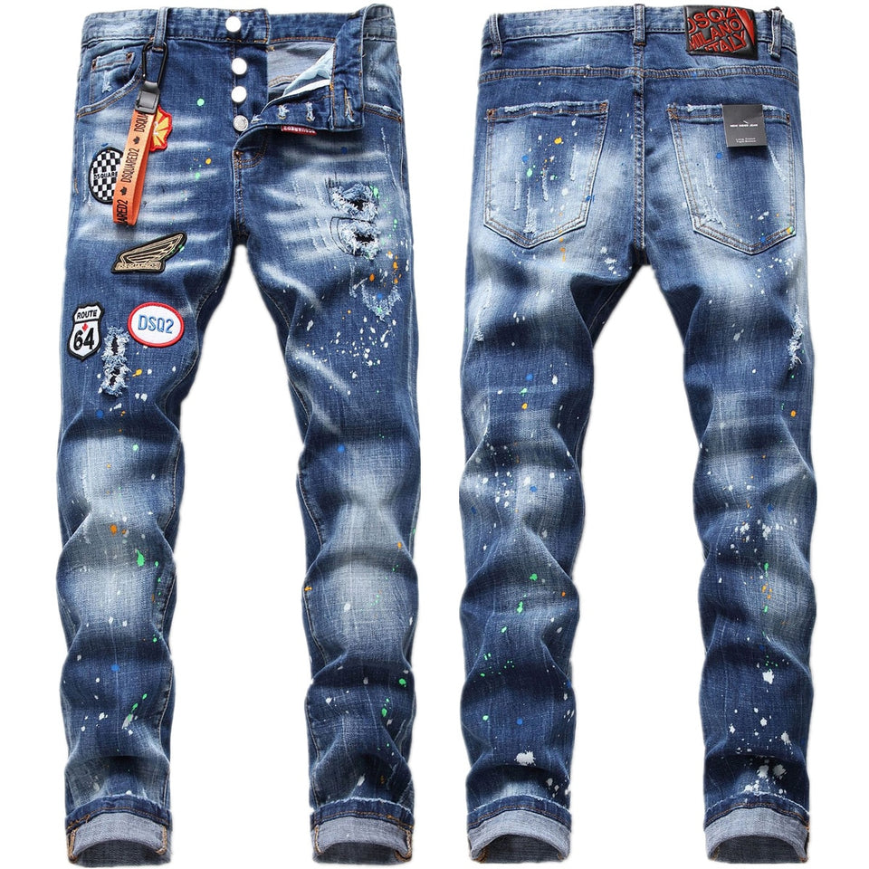 London Elastische Jeans Herren