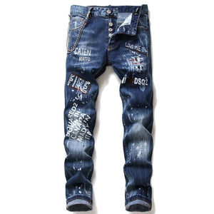 London Elastische Jeans Herren