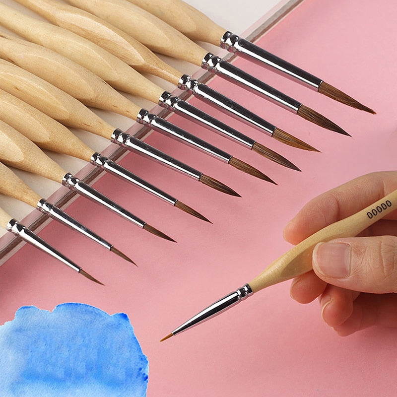 Miniature Detail Paint Brush Set