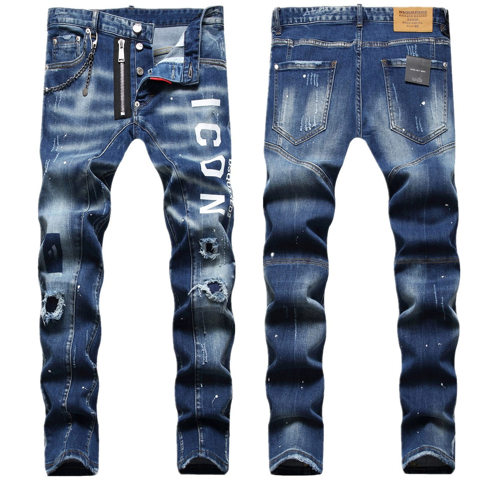 London Elastische Jeans Herren