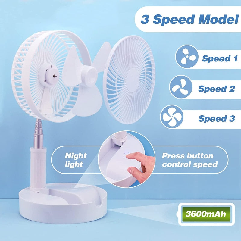 Folding Portable Retractable Floor Fan