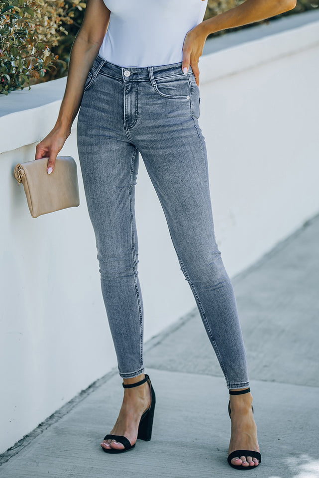 Jeans skinny alla caviglia con tasche